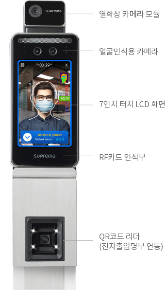 슈프리마 발열감지 얼굴 인증 제품