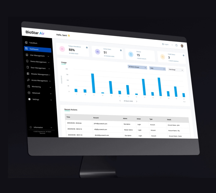 BioStar Air platform screenshot